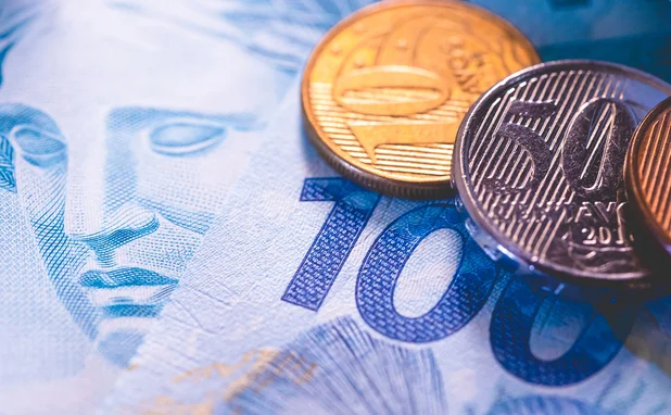 Brazilian-real notes and coins