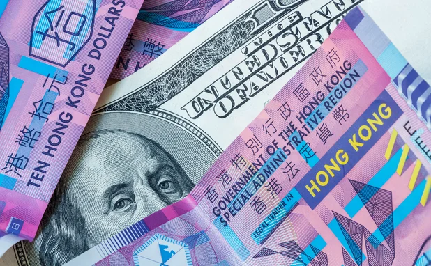 Hong Kong and US dollar notes
