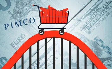 Shopping trolley at top of rollercoaster against a EUR/USD backdrop