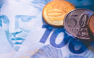 Brazilian-real notes and coins