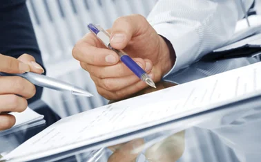 People in a contract negotiation