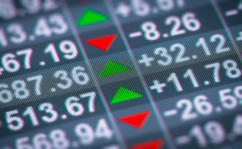 Stock market screen