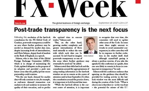 FX Week cover – Sep 18 2017
