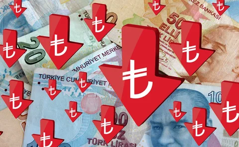 Turkish lira falls