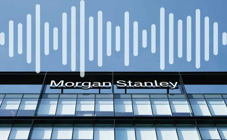 Morgan Stanley headquarters below Talking Heads 2025 ident