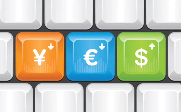 Currency symbols on a keyboard