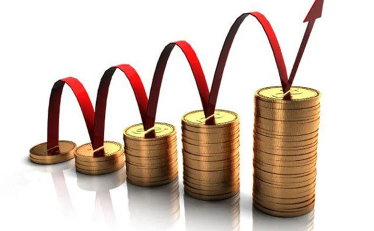 Graphic showing rise in money Graphic showing rise in money