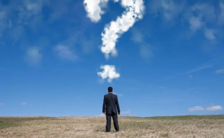 Concept image of a cloud question mark Concept image of a cloud question mark