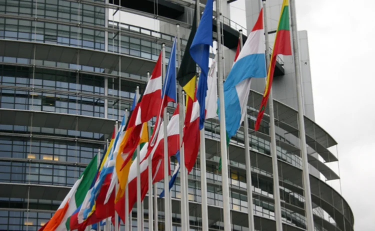 European Union flags European Union flags