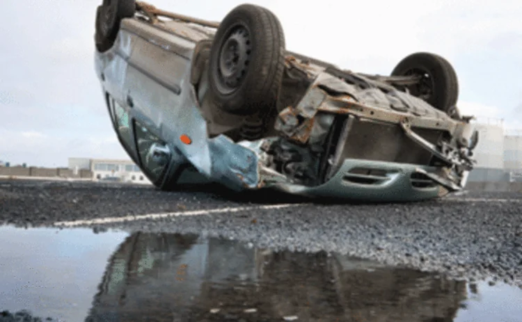 overturned-damaged-car