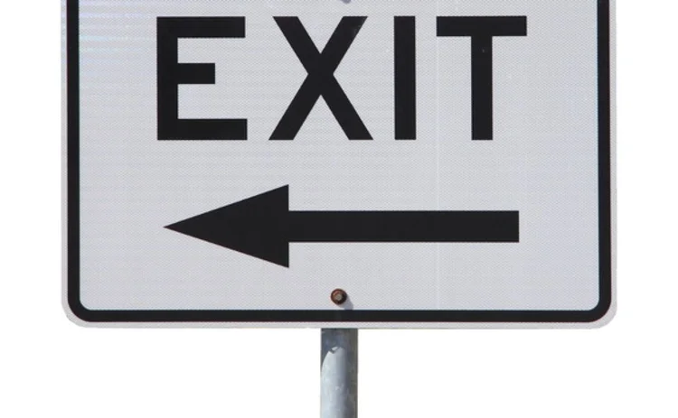 An exit sign