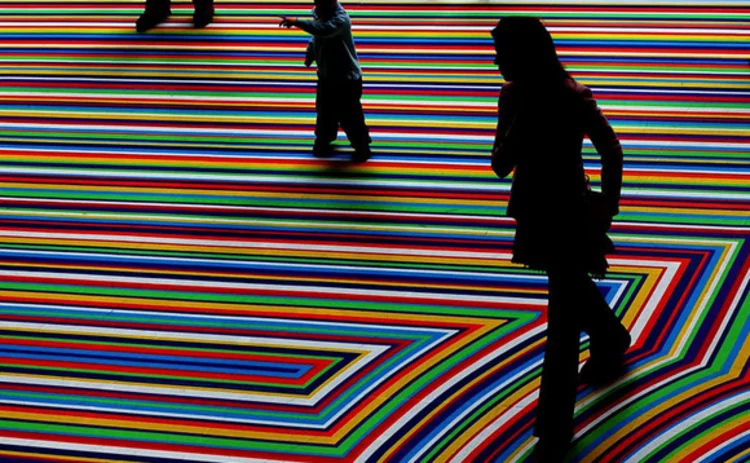 Jim Lambie's ZOBOP at MOMA in New York Jim Lambie's ZOBOP at MOMA in New York