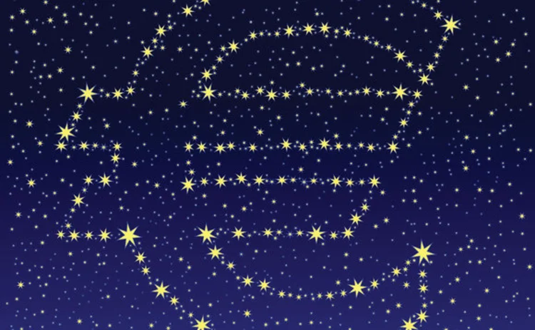 Sky Euro sign formed by stars in the sky