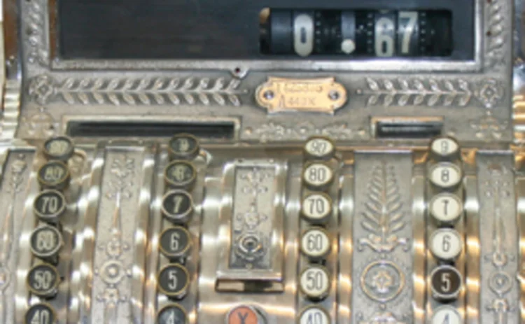 Old-fashioned cash register