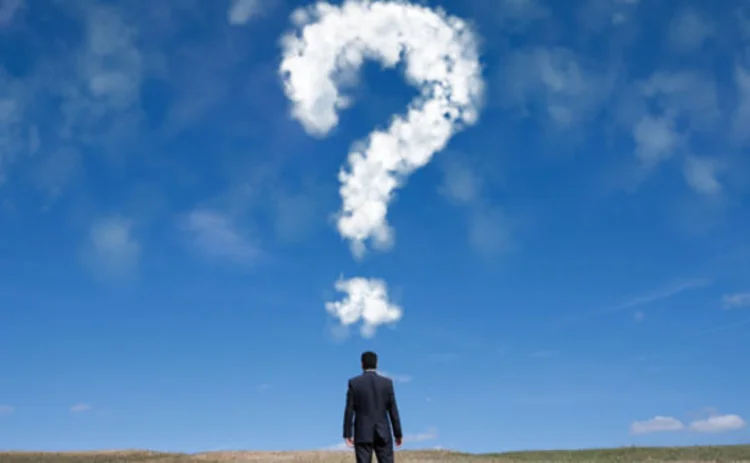 Concept image of a cloud question mark Concept image of a cloud question mark