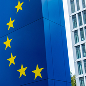 EU sign next to office building